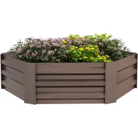 Outsunny Hochbeet 113 x 98 x 30 cm Dunkelbraun