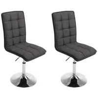 CLP Esszimmerstuhl Peking V2 Polyester dunkelgrau 2er Set
