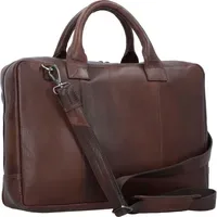 Plevier Vintage Bill Aktentasche Leder 40 cm Laptopfach braun