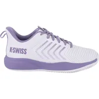 K-Swiss Ultrashot Light Clay Tennis Shoe, White/Purple Haze/Neon Lavender,