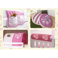 TICAA Hochbett Zubehör Set 4-teilig Baumwolle pink