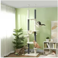 PawHut Kratzbaum Deckenhoch 225-255 cm weiß