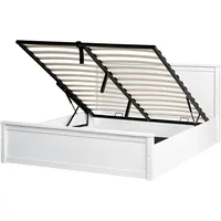 Beliani Bett mit Stauraum Kiefernholz Lambres 160 x 200