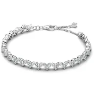 Pandora Timeless Drei Steine Herz Armband transparent aus Sterling