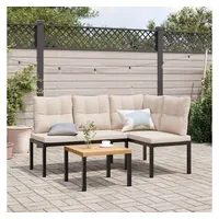 VidaXL Gartenbank 110 x 63 x 78 cm Schwarz