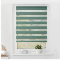 Lichtblick Doppelrollo Klemmfix 95 x 150 cm grün/weiß