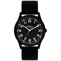 S.Oliver The Black Rush 0 mm Silikongehäuse schwarz Silikonarmband