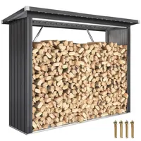 Outsunny Kaminholzregal Stahl 213 x 66,5 x 150 cm