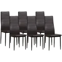 Albatros Esszimmerstuhl MILANO Kunstleder braun 6er Set