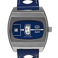 UMF Ruhla Ruhla Scheibenuhr Leder 41 mm 1434-3