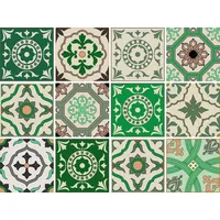 Home Affaire Fliesenaufkleber HOME AFFAIRE "Ornamente", grün, B:15cm H:15cm,