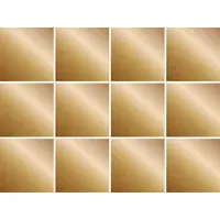 Queence Fliesenaufkleber Metallic Look 12 St goldfarben