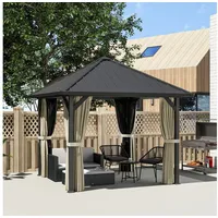 Outsunny Pavillon mit Hardtop 3 x 3 m inkl.