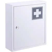 Relaxdays Medizinschrank, abschließbar, 3 Fächer, HxBxT: 36 x 31,5