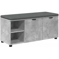 VidaXL Flurbank mit Kissen mit Regal Betongrau 100 x