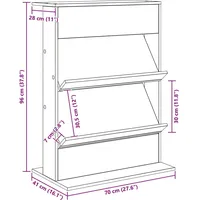 VidaXL vidaXL, Zeitungsständer, Zeitschriftenhalter 41 x 96 cm