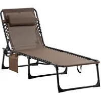 Outsunny Sonnenliege 185 x 58 x 30 cm Braun