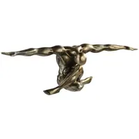 Gilde Skulptur Cliffhanger champagnerfarben