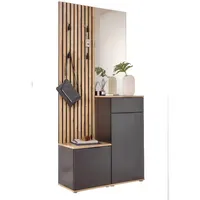 Moebel-dich-auf Kompaktgarderobe Easy Artisan Eiche / Grau