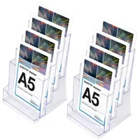 Showdown® Displays Tischprospekthalter SL transparent DIN A5 4 Fächern