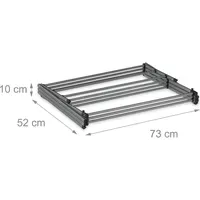 Relaxdays klappbar Metall 0 m Schwarz/Silber