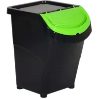 VidaXL Abfalleimer 120 l Schwarz