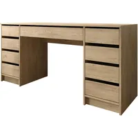 Mirjan24 Schreibtisch Ada Bis 9 Schubladen, Rechteckig,Rechteckig, 154x76x55 cm,