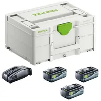 Festool SYS 18V 3x8,0/SCA16 Energie Set 3x Akku 18