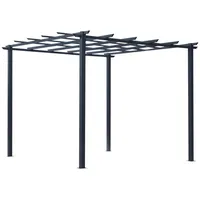 Outsunny Rosenpavillon 2,97 x 2,95 m Schwarz