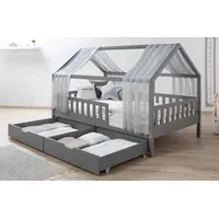 TICAA Hausbett Kim 100 x 200 cm Kiefer massiv