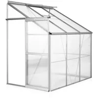 Tectake Anlehngewächshaus Metall Transparent HKP 4 mm 2,39 m2
