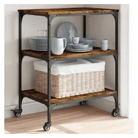 VidaXL Küchenwagen Räuchereiche 60x41x76 cm Holzwerkstoff