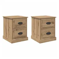 VidaXL Nachtschrank Artisan-Eiche 39 x 39 x 47,5 cm
