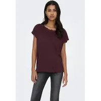 Only ONLWINNIE Spitzenshirt rot M (38)