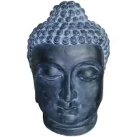 Relaxdays Buddha Kopf 55 cm, anthrazit