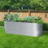 Konifera Hochbeet 240 x 80 x 82 cm Silberfarben