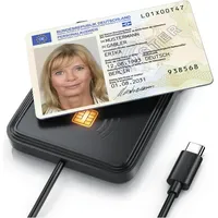 CSL Chipkartenleser, SmartCard Reader USB C, NFC, SIM Kartenlesegerät,