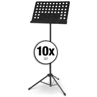 McGrey 11940 Orchesterpult Lochblech mit Notenklemmen, 10x Set