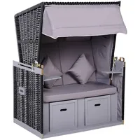 Outsunny Strandkorb, grau