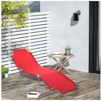 Outsunny Sonnenliege 120 x 60 x 30 cm Rot
