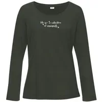 S.Oliver Pyjamaoberteil unifarben Dunkelgrün 40/42