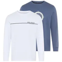 Delmao Rundhalsshirt "Neue Kollektion", Herren, Gr. 4XL (68/70), blau,