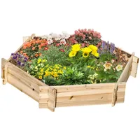 Outsunny Hochbeet sechseckig 100 x 92 x 16 cm