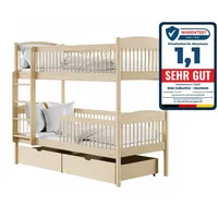 Kids Collective Etagenbett 90 x 200 cm Kiefer natur