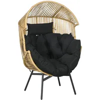 Outsunny Rattansessel Korbsessel 120 x 120 x 80 cm