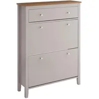 SoBuy Schuhschrank 80 x 108 x 25 cm Hellgrau