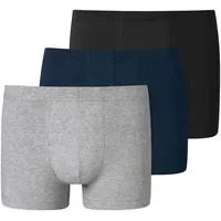 SCHIESSER 95/5 Boxershorts blau/grau/schwarz XL 3er Pack