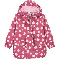 KILLTEC Regenparka mit Kapuze, Blumen, rot | natur, 110