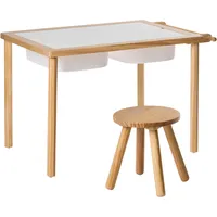Beliani Kindertisch Kempsey onesize Kiefer braun/weiß