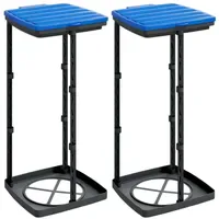 VidaXL Müllsackständer 60 l Schwarz/Blau